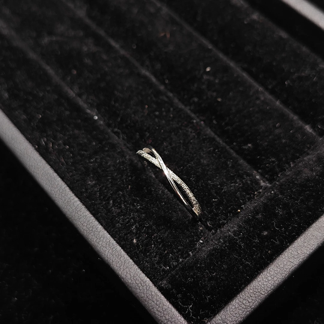 925银戒指 交叉银戒指A791 yy