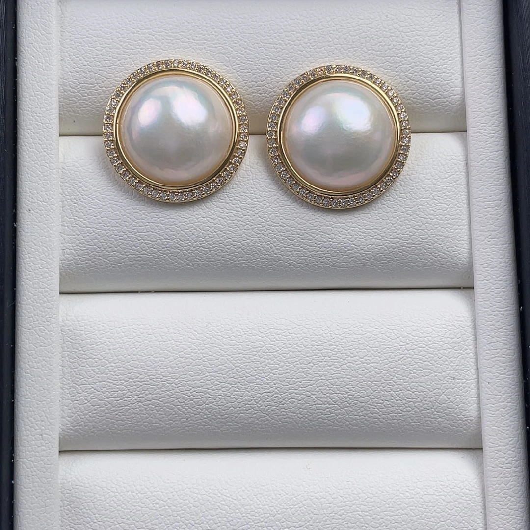 耳饰拼合珍珠（马贝珠）未镶嵌1