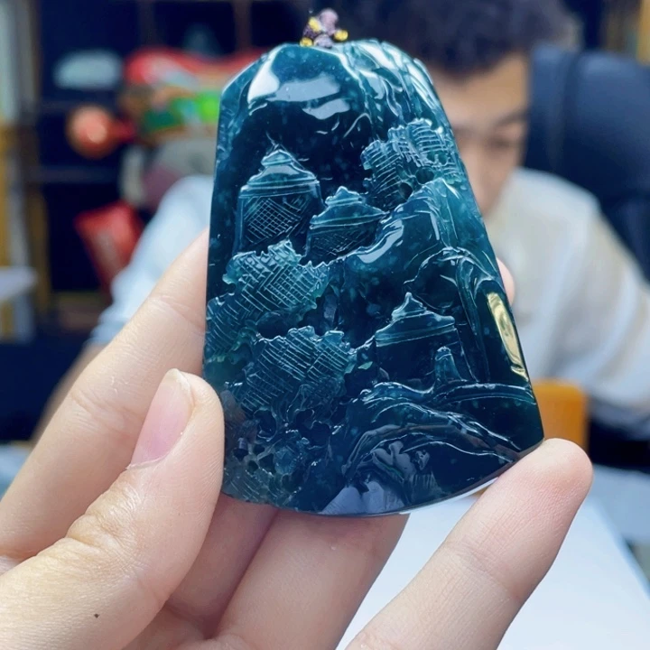 翡翠未镶嵌吊坠(不含链)A133
