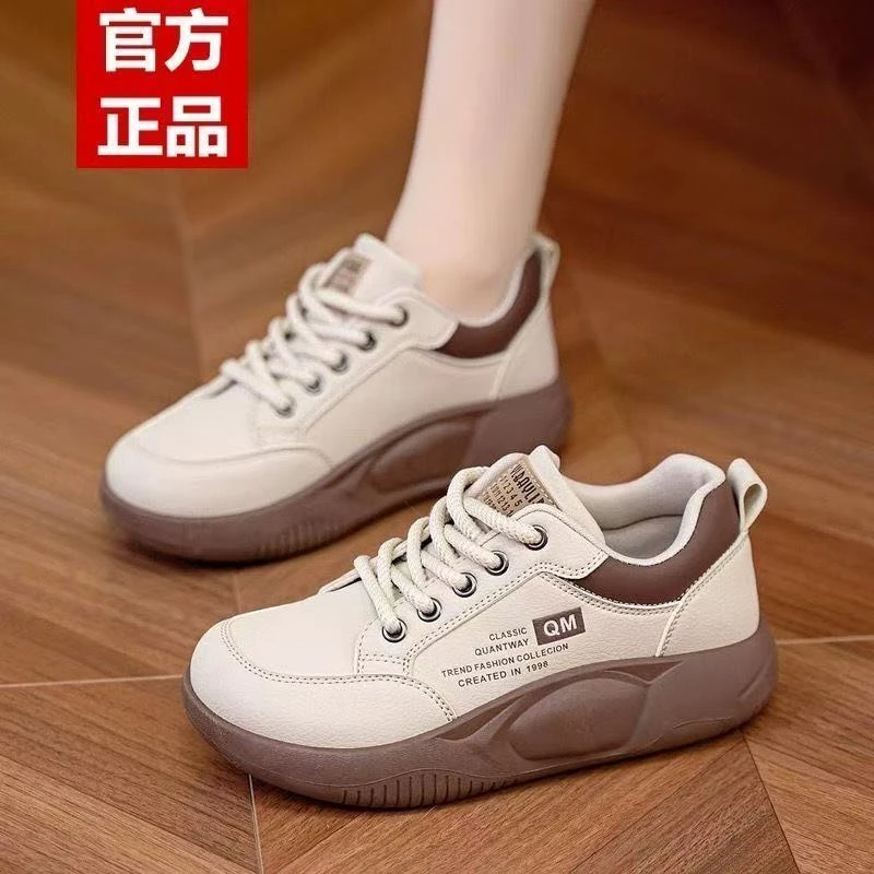 爆款小白鞋新款韩版百搭春季时尚运动跑步女鞋厚底软底休闲妈妈鞋
