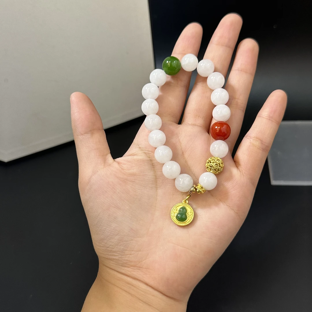 月下美人润如油多宝葫芦手链A01-54