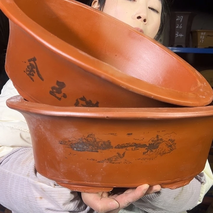 30+30红椭圆花盆花盆花盆