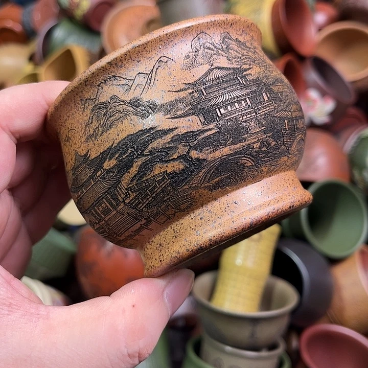 紫砂茶杯全手工紫砂主人杯