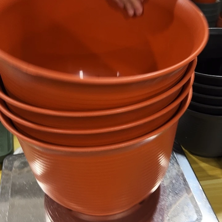 矮陶口27高18陶红色3个带托