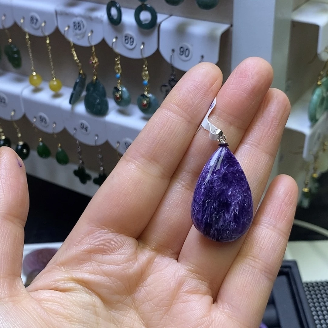 查罗石银S925镶嵌颈饰