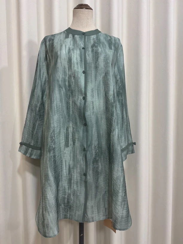 新款麻料中长款衬衣（衣长85）