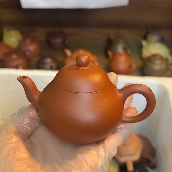 茶壶紫砂宜兴紫砂壶朱泥120