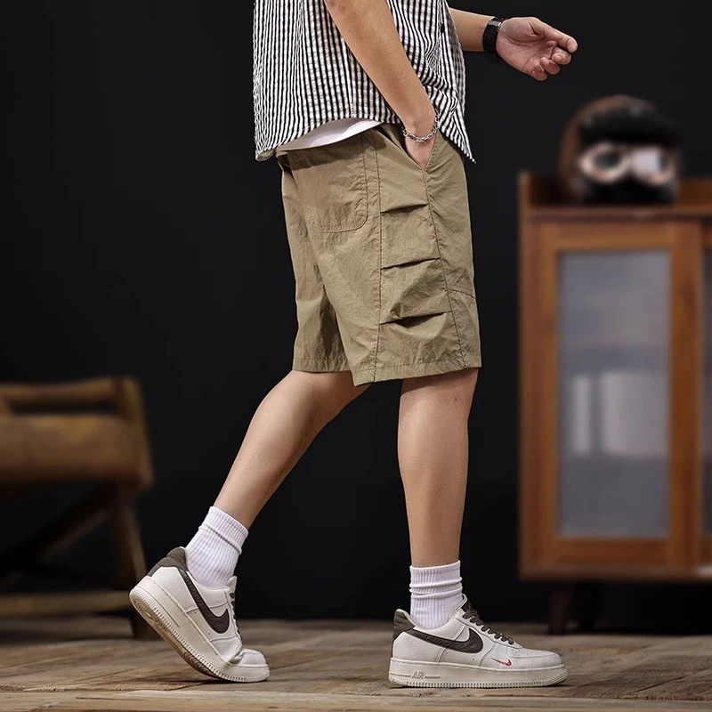 MR.MUDI/穆迪先生冰丝速干休闲短裤男五分裤夏季2025新款宽松潮牌