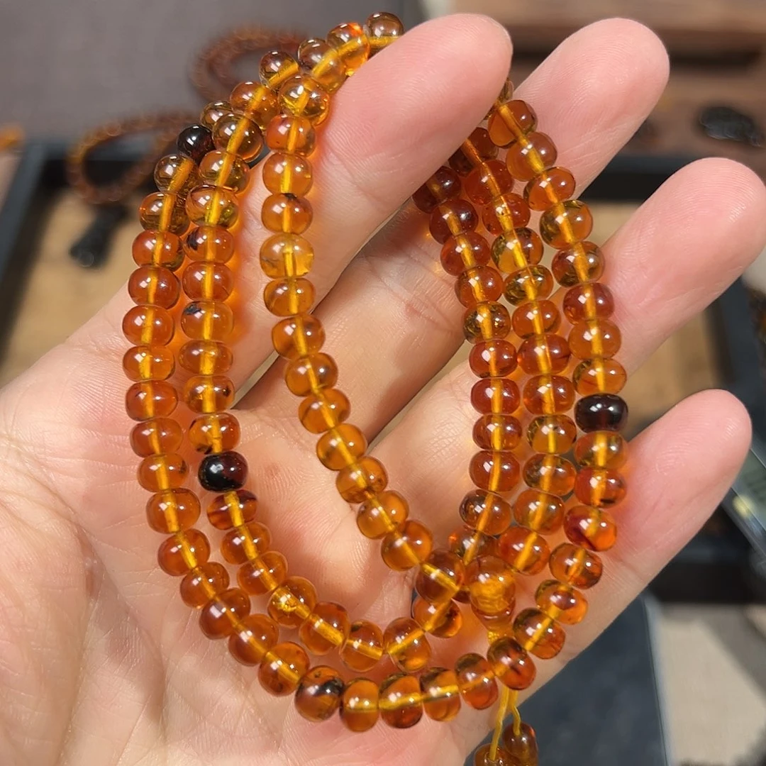 琥珀未镶嵌裸石抚顺琥珀金珀6m108