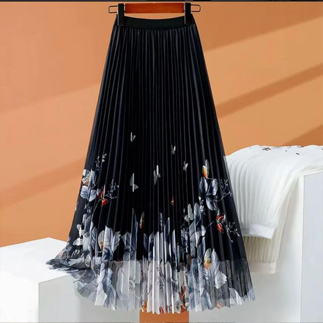 A Q808-116 夏季新款2025气质显瘦小众半身A字大摆裙