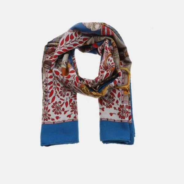 妃鱼/爱马仕/羊绒/围巾/95新/马零二一零