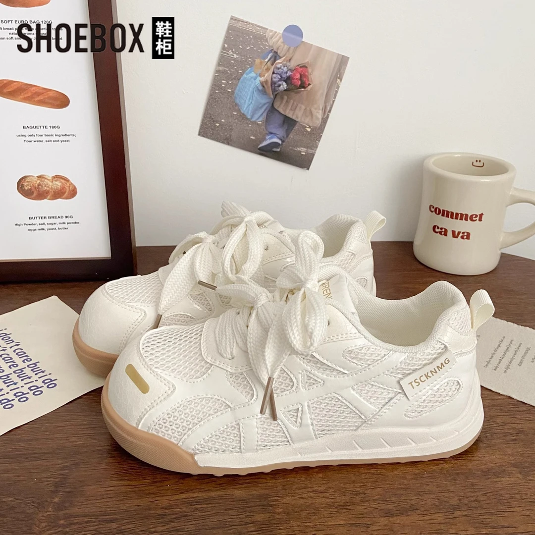 达芙妮旗下丑萌小众阿甘鞋女2025夏内增高网面运动鞋超火德训鞋子