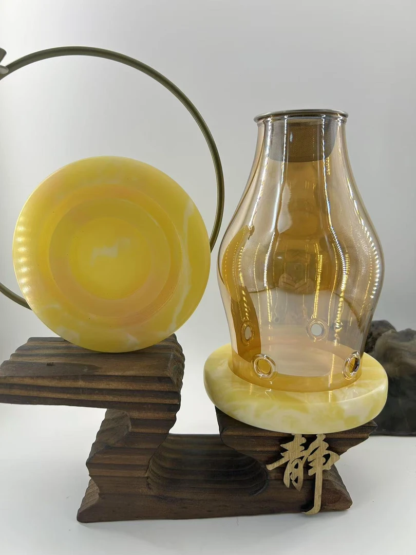 玉石创意玉石蜡烛香薰灯沉香原木碎料隔火熏香炉家用卧室薰香炉