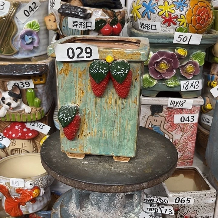 粗陶材质多肉花盆