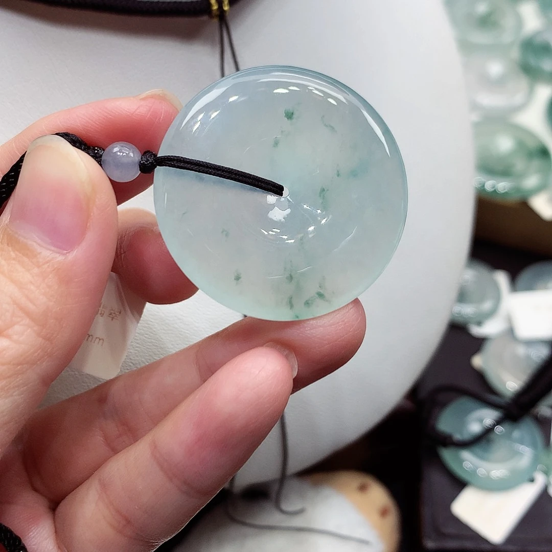 颈饰未镶嵌翡翠编号57，33.7/5.7