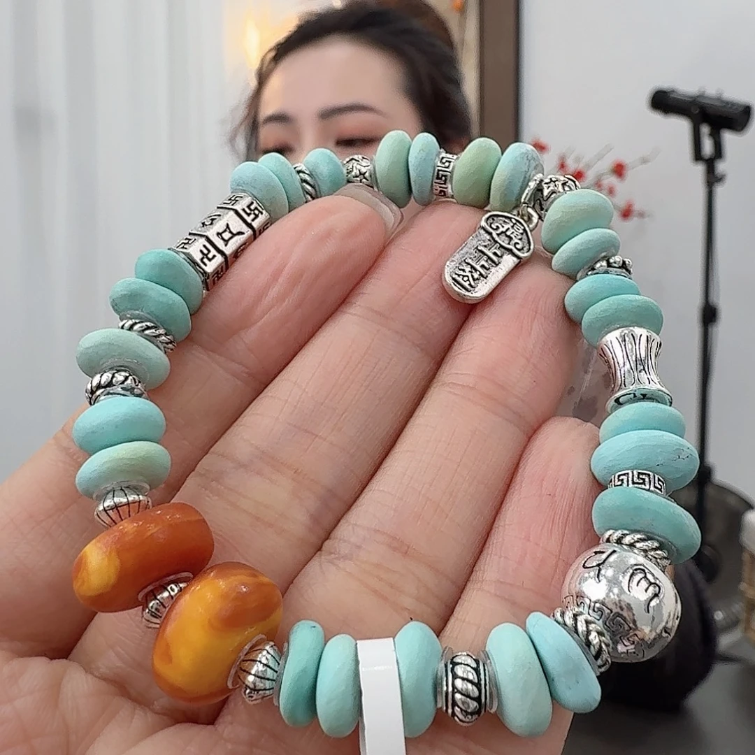 绿松石银S925镶嵌珠宝奇石