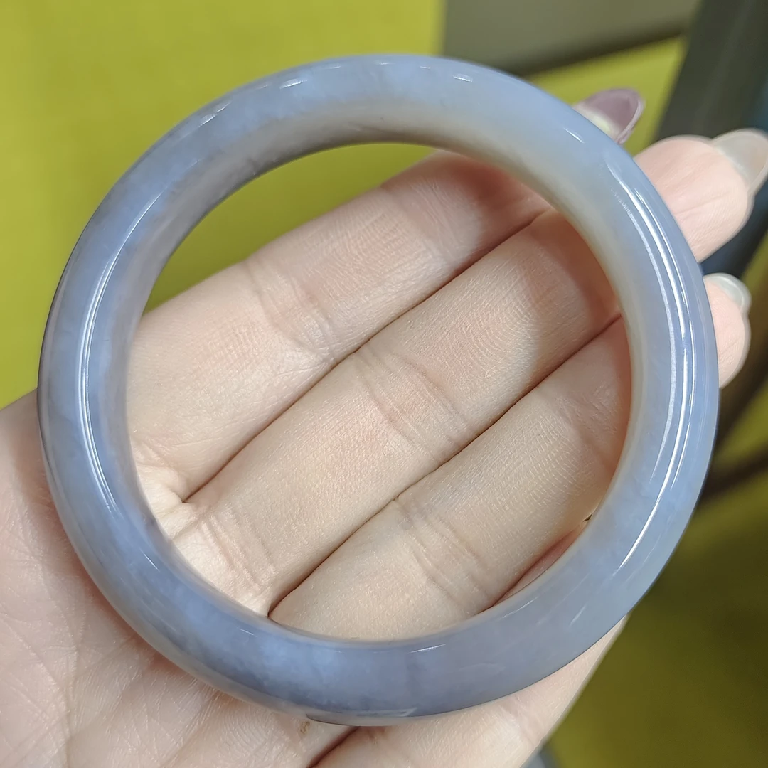 和田玉烟紫手镯特价福利无裂