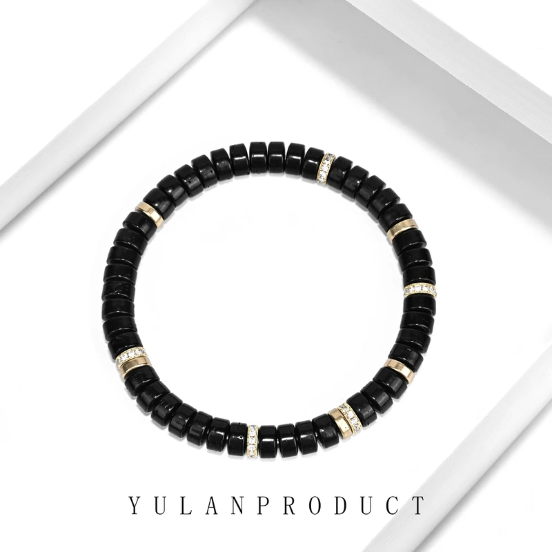 钰澜文玩椰蒂秩序-7mm左右-白钻满配-百搭精工男女同款