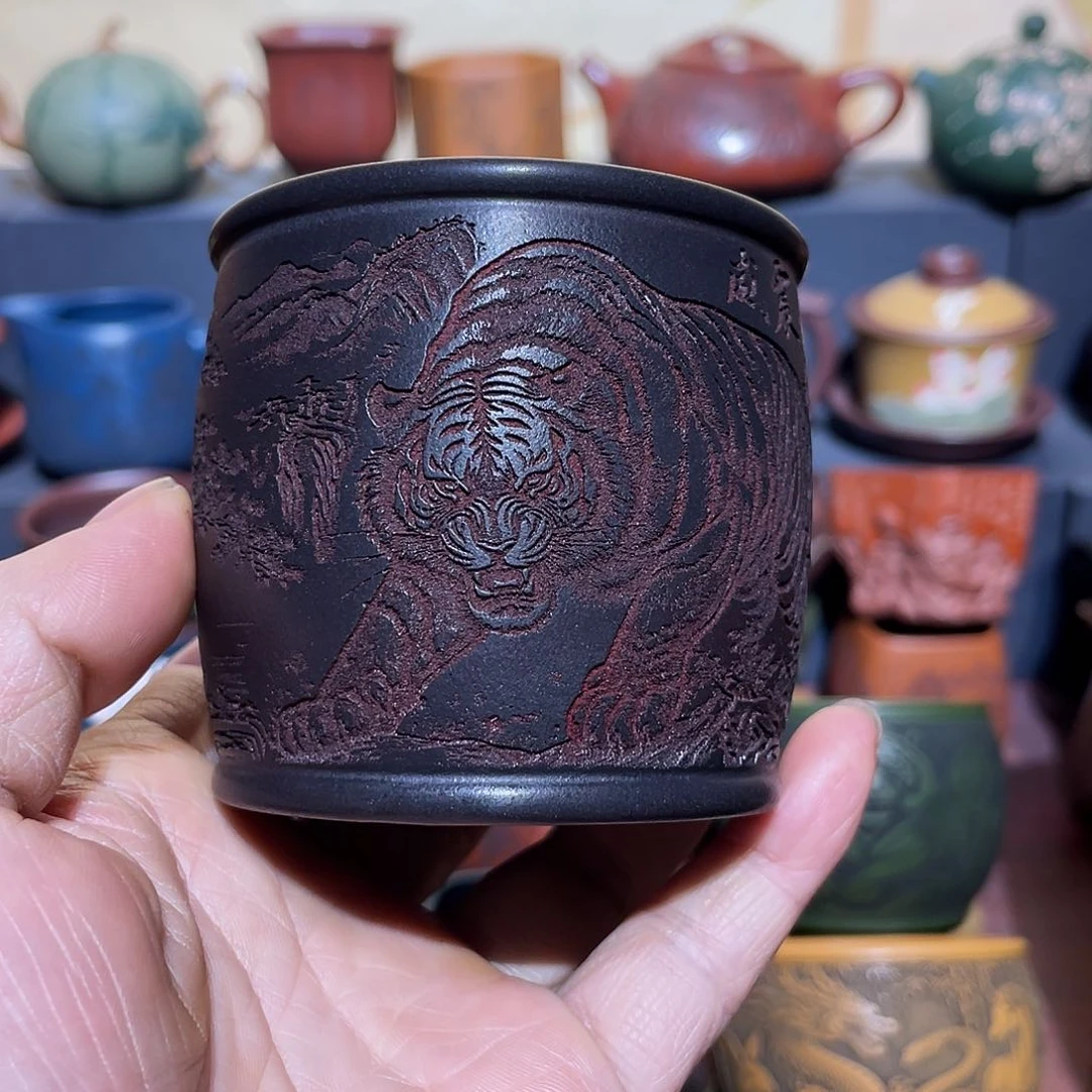 原矿紫砂手工主人杯