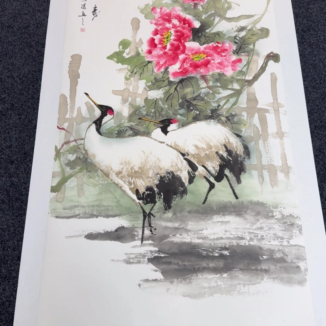 国画纯手绘山水花鸟作品