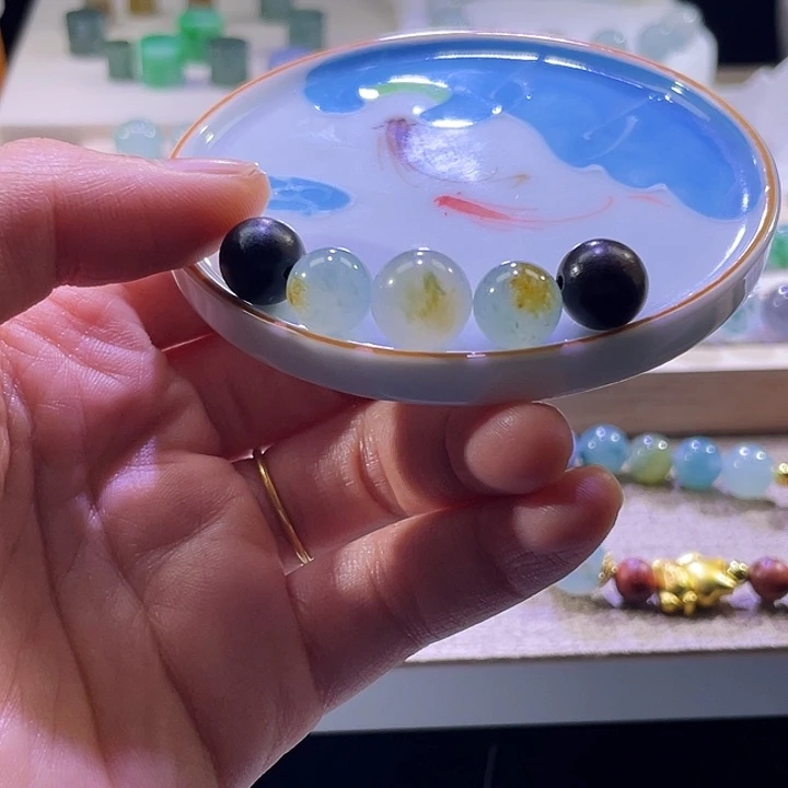 翡翠未镶嵌手链缅甸天然翡翠散珠A货展示链接勿拍卡11.3