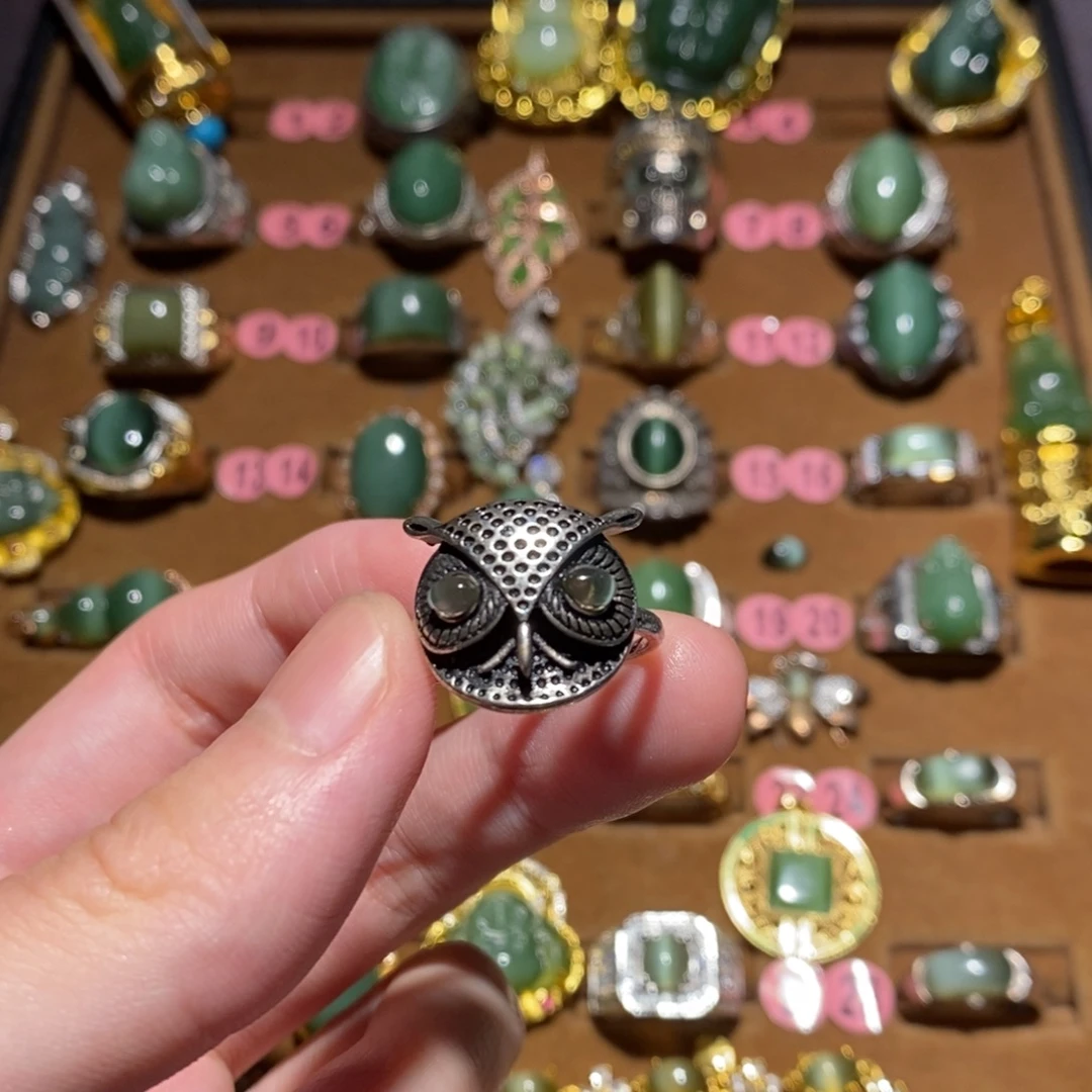 和田玉（碧玉）未镶嵌戒指