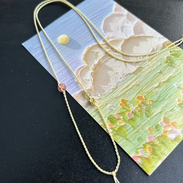 细款极细吊坠绳手工编织精美漂亮挂绳小细款可调节