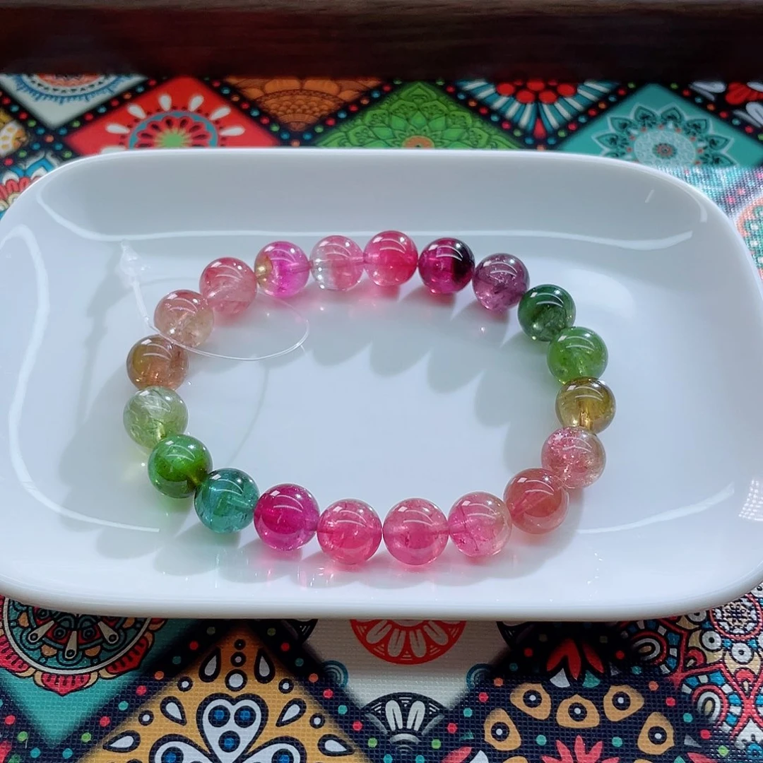 碧玺未镶嵌手链10mm左右