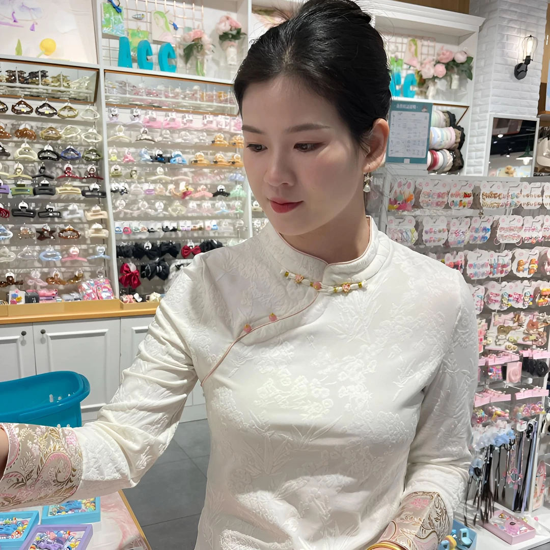 新中式国风打底衫气质高级感秋季重工提花时尚百搭显瘦内搭上衣女