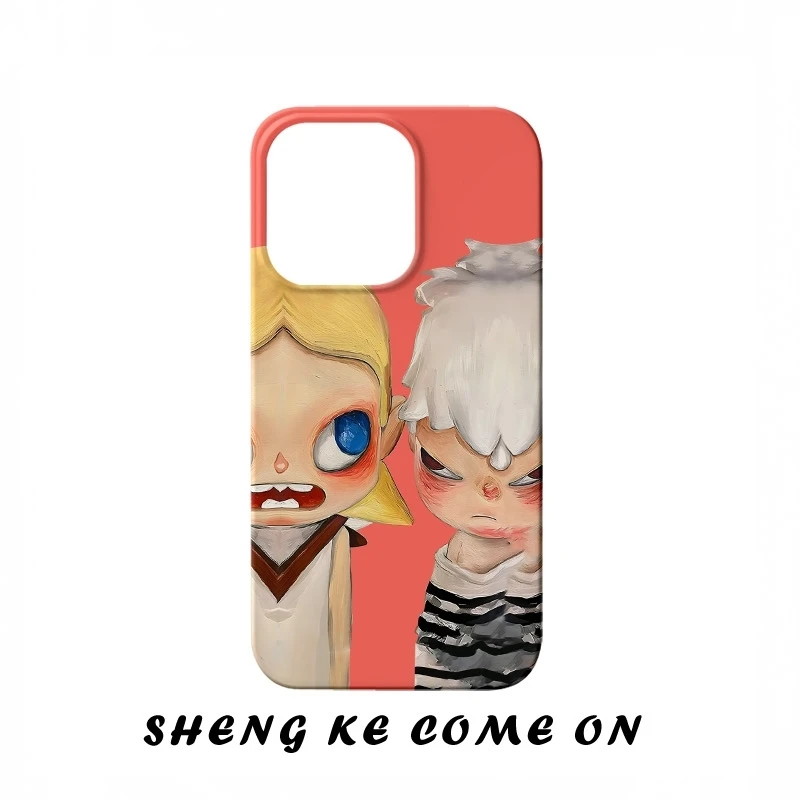 油画粉仔适用苹果16promax手机壳iPhone15pro创意14/13/12硬ins11