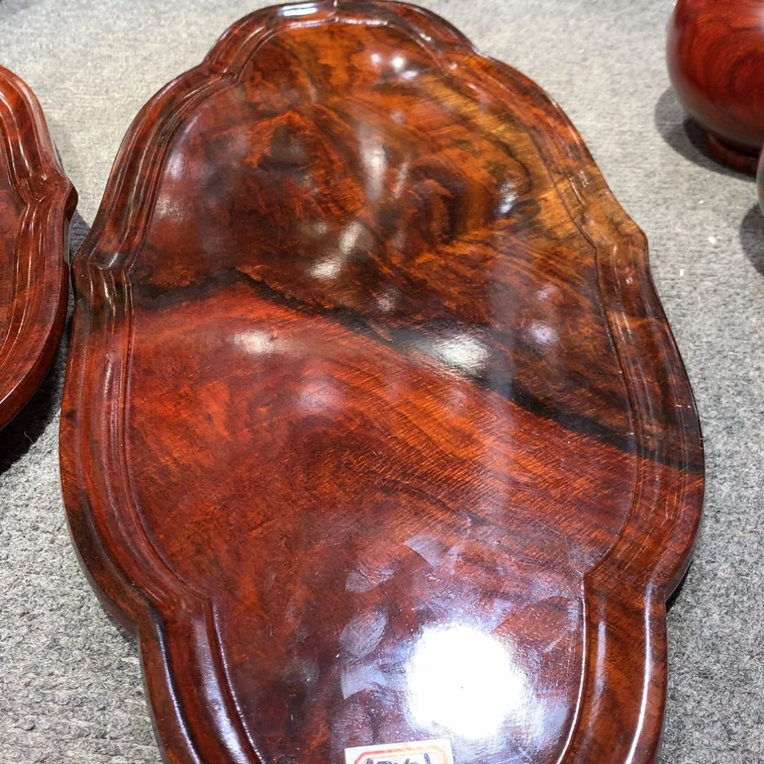 @****木大红酸枝大茶盘