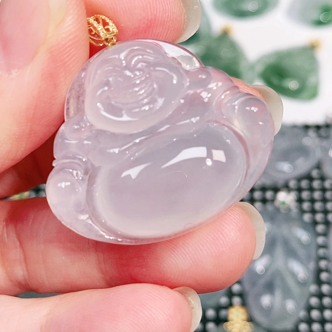 颈饰18K金镶嵌翡翠