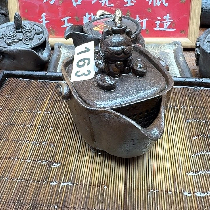 纯手工制作粗陶茶具