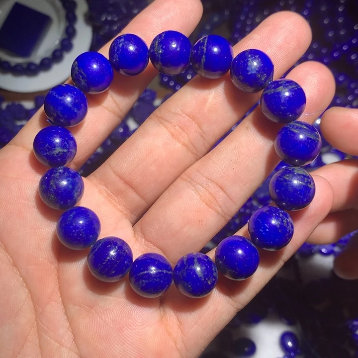 青金石未镶嵌12mm圆珠手串