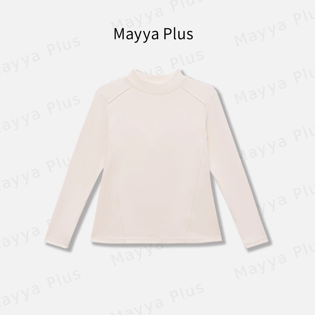 【暖炉打底】Mayya Plus麦芽定制流光风半高领针织打底上衣32537368