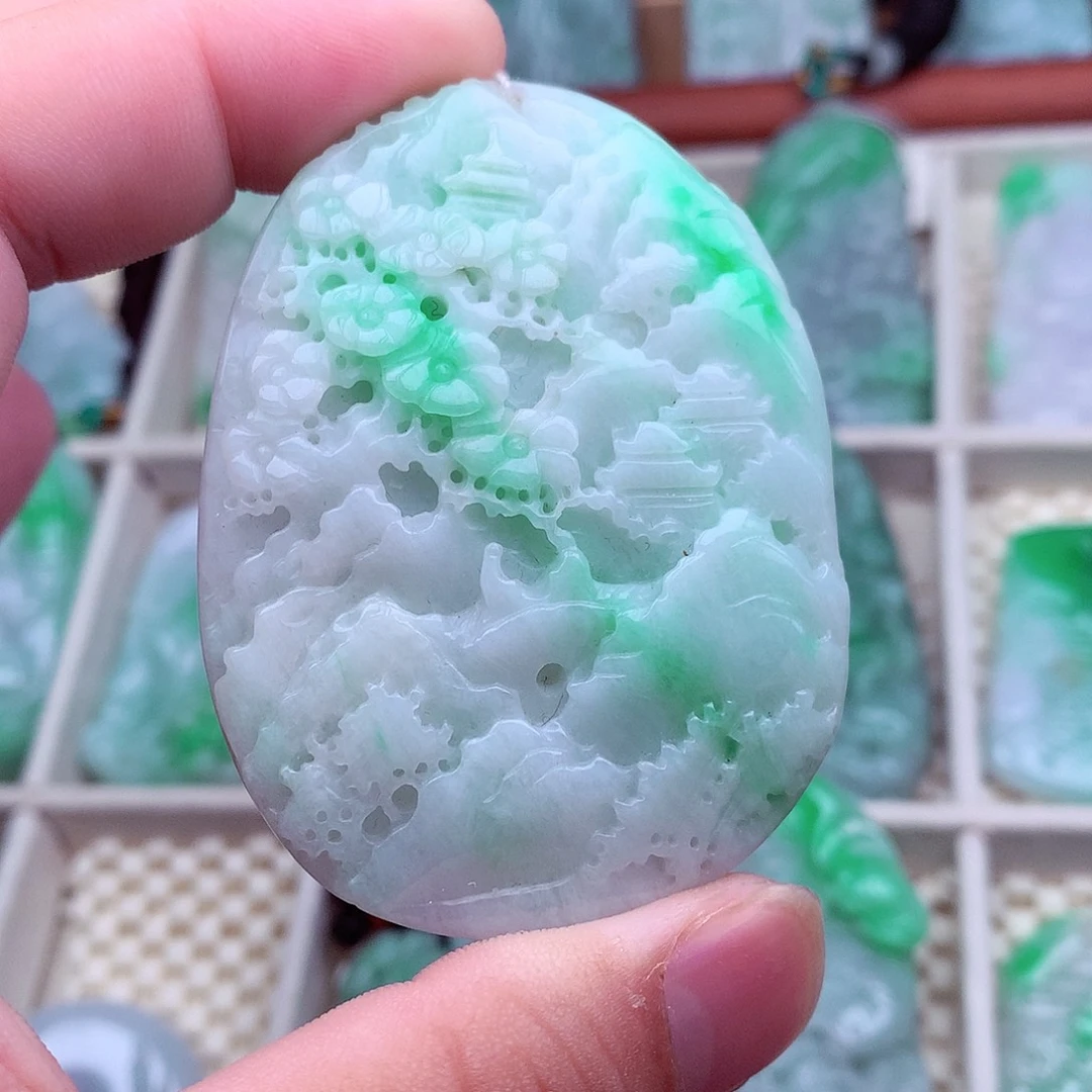 翡翠未镶嵌吊坠(不含链)