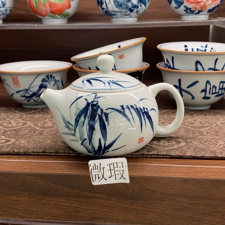 釉下老陶泥手工绘制