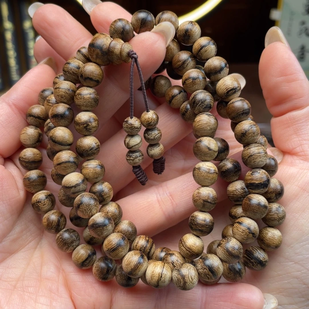 沉香手串天然野达拉干沉香0.8多圈