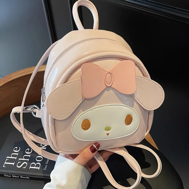 可爱萌妹小猫双肩包包女2025新款潮时尚卡通蝴蝶结背包小旅行包qt