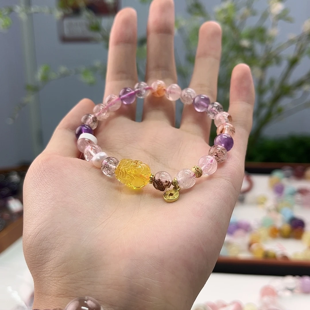 水晶手链未镶嵌超七8-9mm