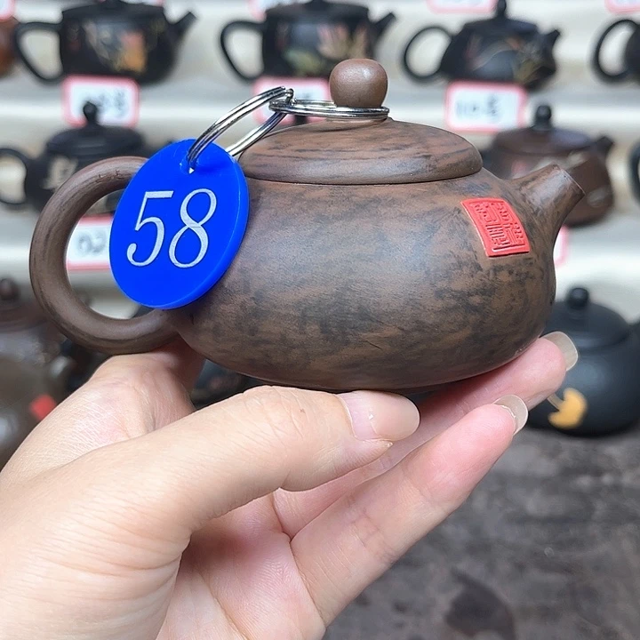 140毫升微微瑕纯手工手磨胖墩壶
