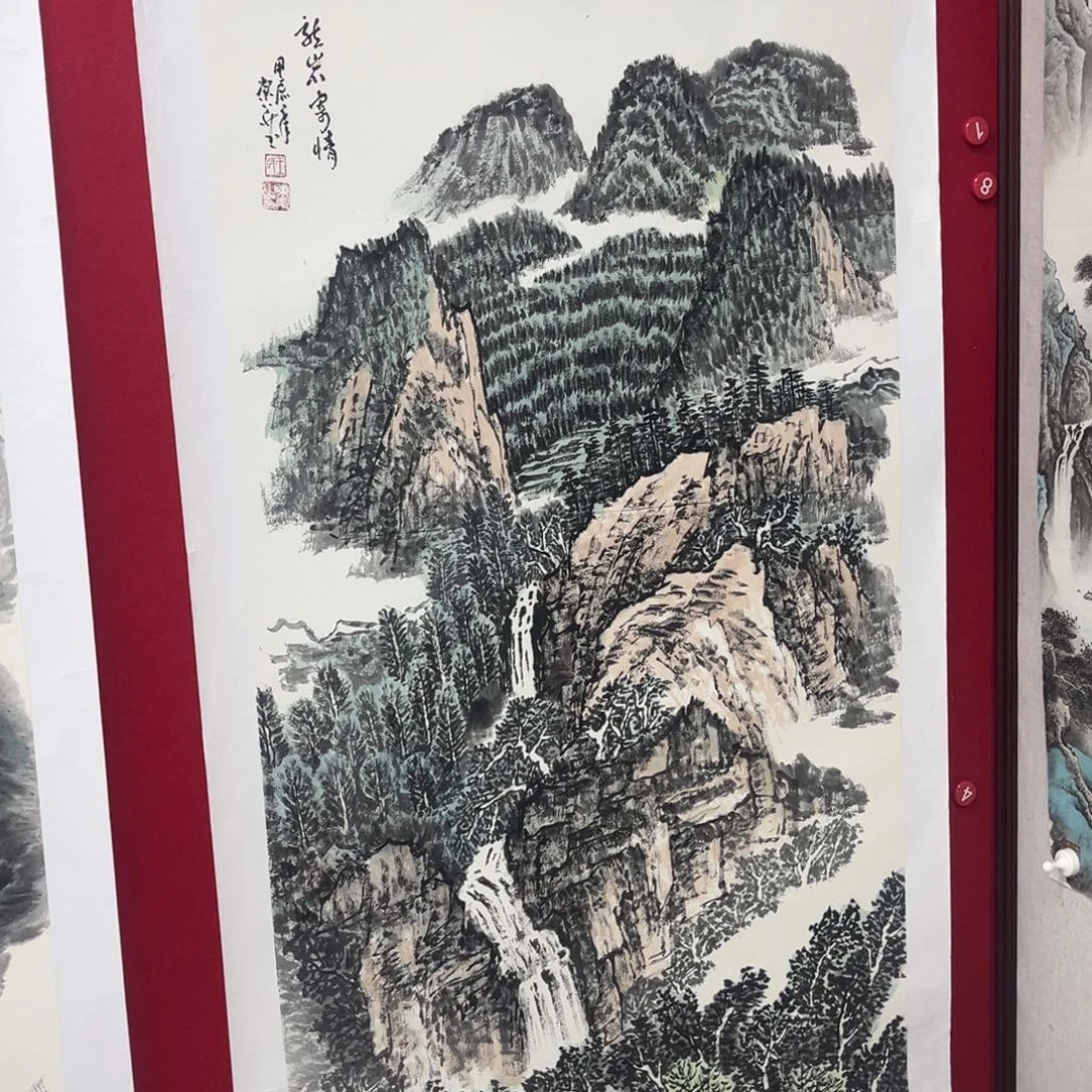 国画绘画作品多次