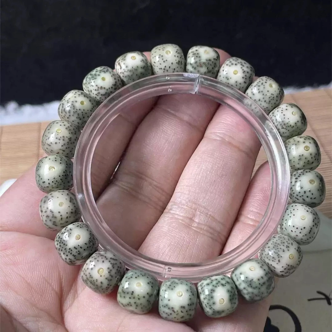 海南原生态星月菩提石玉料卡9x8 A585