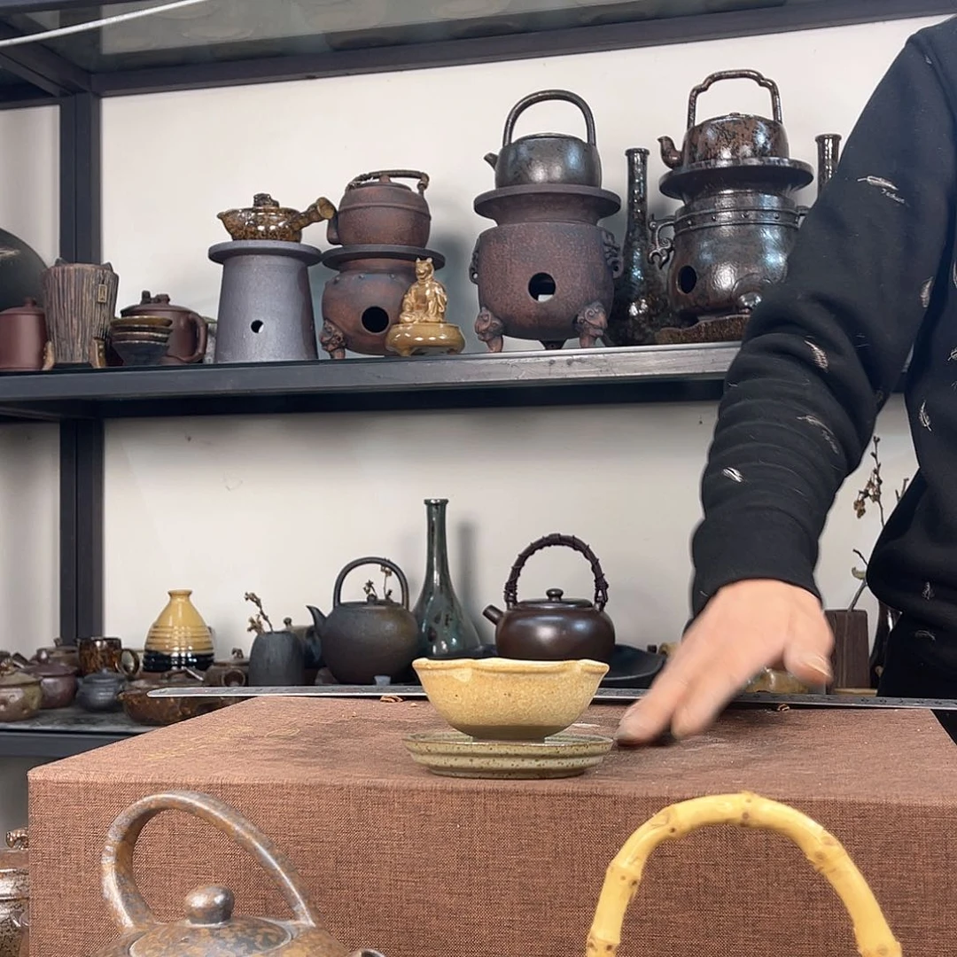 紫泥茶壶紫砂粗陶茶器