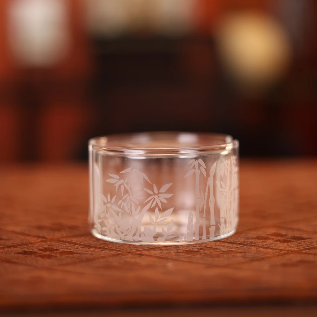 【悦生活】温茶器-透明 高度5厘米，宽度8.5厘米 茶道零配（晶焱0021）