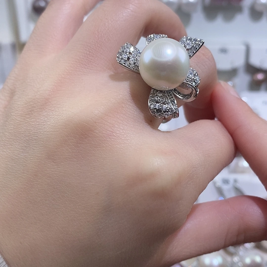 未镶嵌淡水珍珠戒指w14