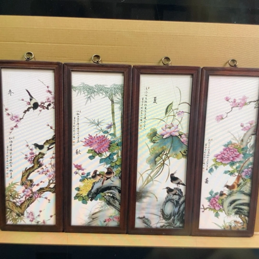 瓷片53*21*4景德镇瓷板画柴窑烧制