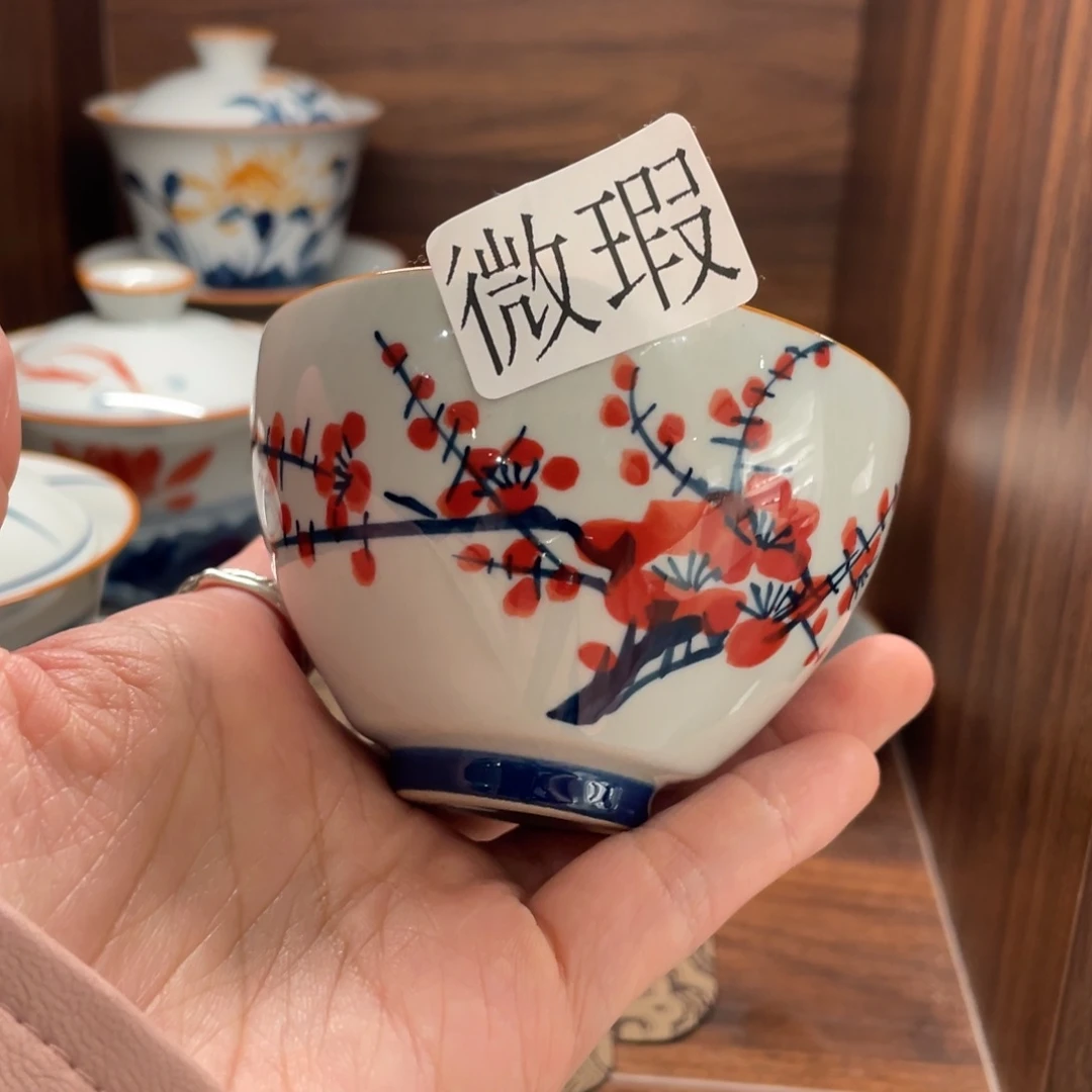 微瑕釉下彩纯手绘