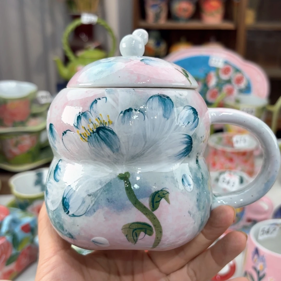 景德镇手绘高温釉下彩陶瓷茶具