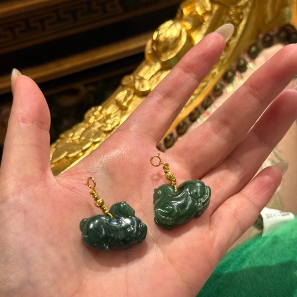 唐马和田玉吊坠万能扣马到成功本命年必备随机发多样性发一